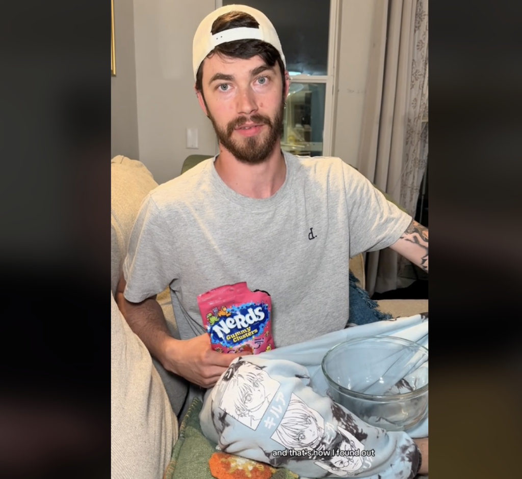 Man talking in a TikTok video